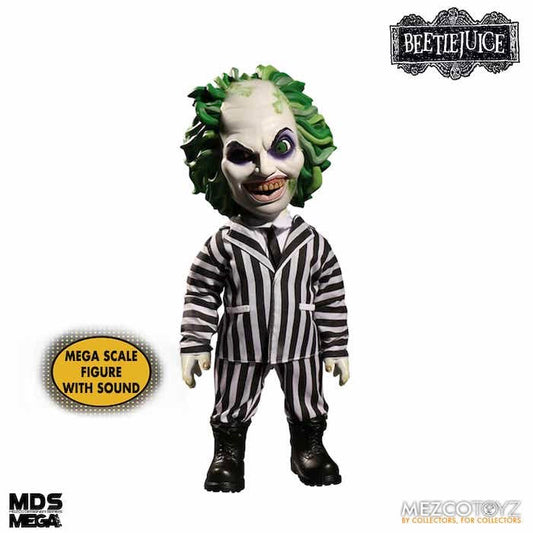 MEZCO 15" Megascale Mezco Designer Series Talking Beetlejuice Beetlejuice